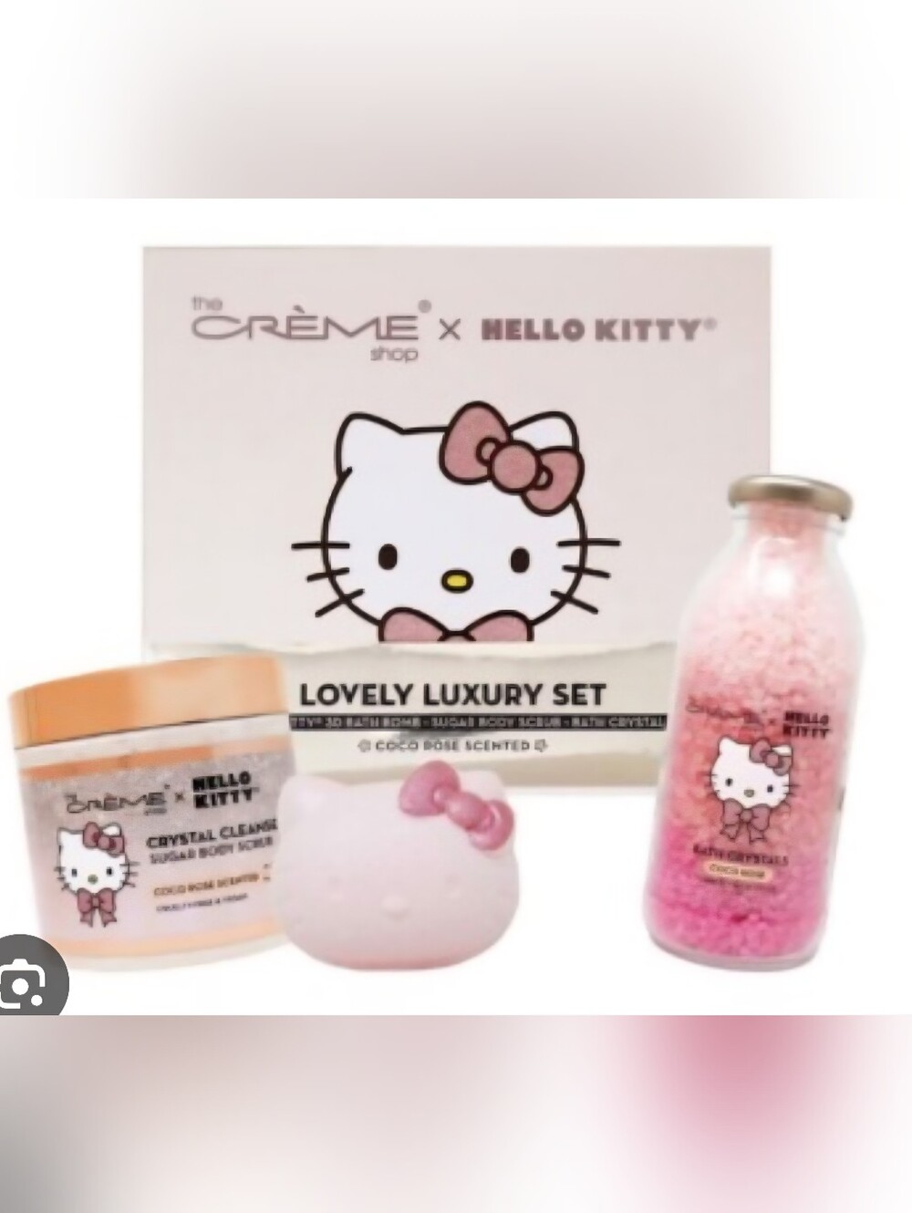 Hello Kitty Pink Glitter Bow Bath & Body Gift Set